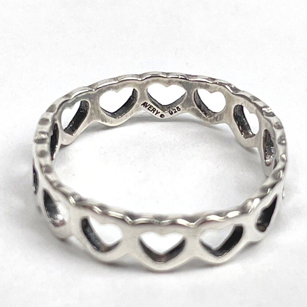 James Avery Tiny Hearts Ring 925 Sterling Silver Size 5 - Picture 5 of 7